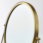 آینه رومیزی گرد ایکیا LASSBYN – طلایی- دیالکتیک شاپ (2)
