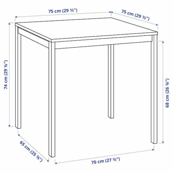 میز نهارخوری مربع ایکیا MELLTORP- سفید -دیالکتیک شاپ