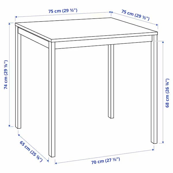 میز نهارخوری مربع ایکیا MELLTORP- سفید -دیالکتیک شاپ (5)