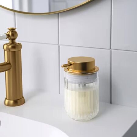 پمپ مایع دستشویی شیشه ای ایکیا SILVTJARN- دیالکتیک شاپ