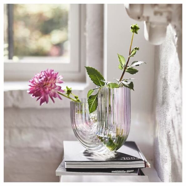 گلدان شیشه ای ایکیا RAFFELBJORK - ارتفاع 20 سانتیمتر- دیالکتیک شاپ