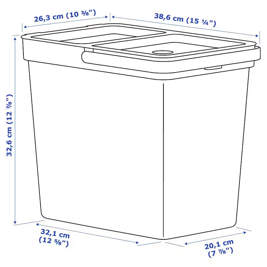 سطل زباله درب دار ایکیا HALLBAR- سایز 22لیتری- دیالکتیک شاپ (3)