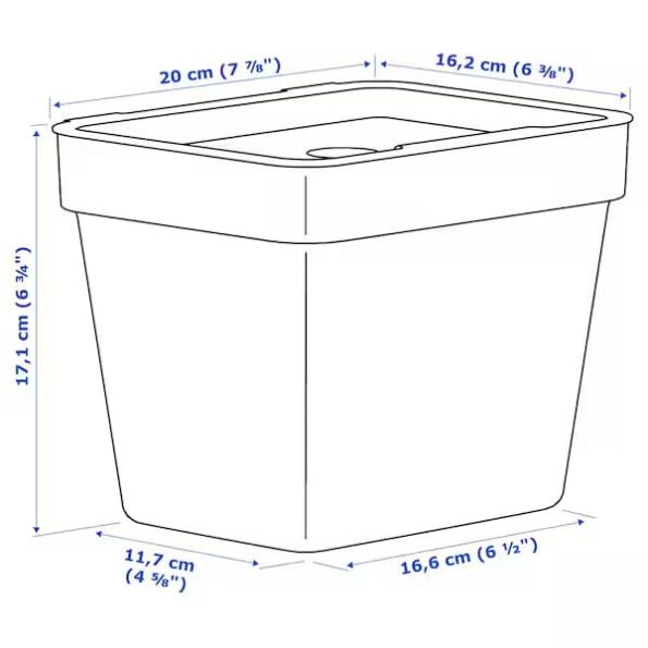 سطل زباله درب دار ایکیا HALLBAR - حجم 3 لیتر -دیالکتیک شاپ
